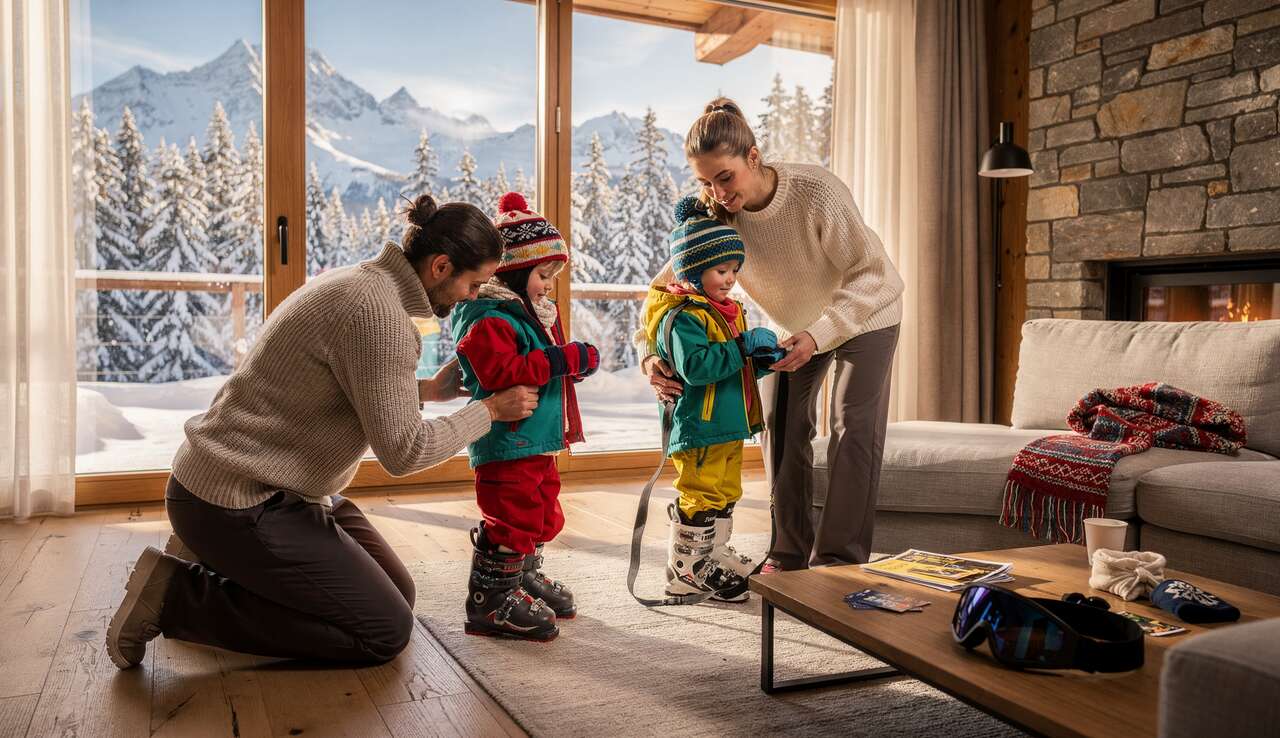 Pr&eacute;parer l'&eacute;quipement de ski pour enfants