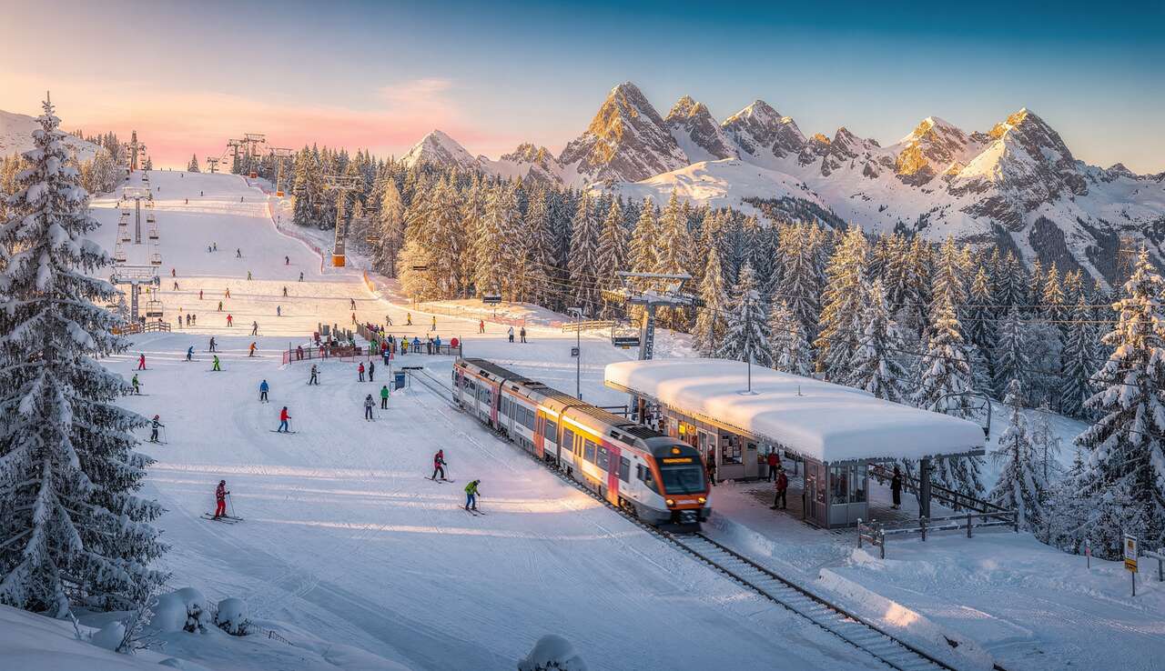 Les stations de ski facilement accessibles en train