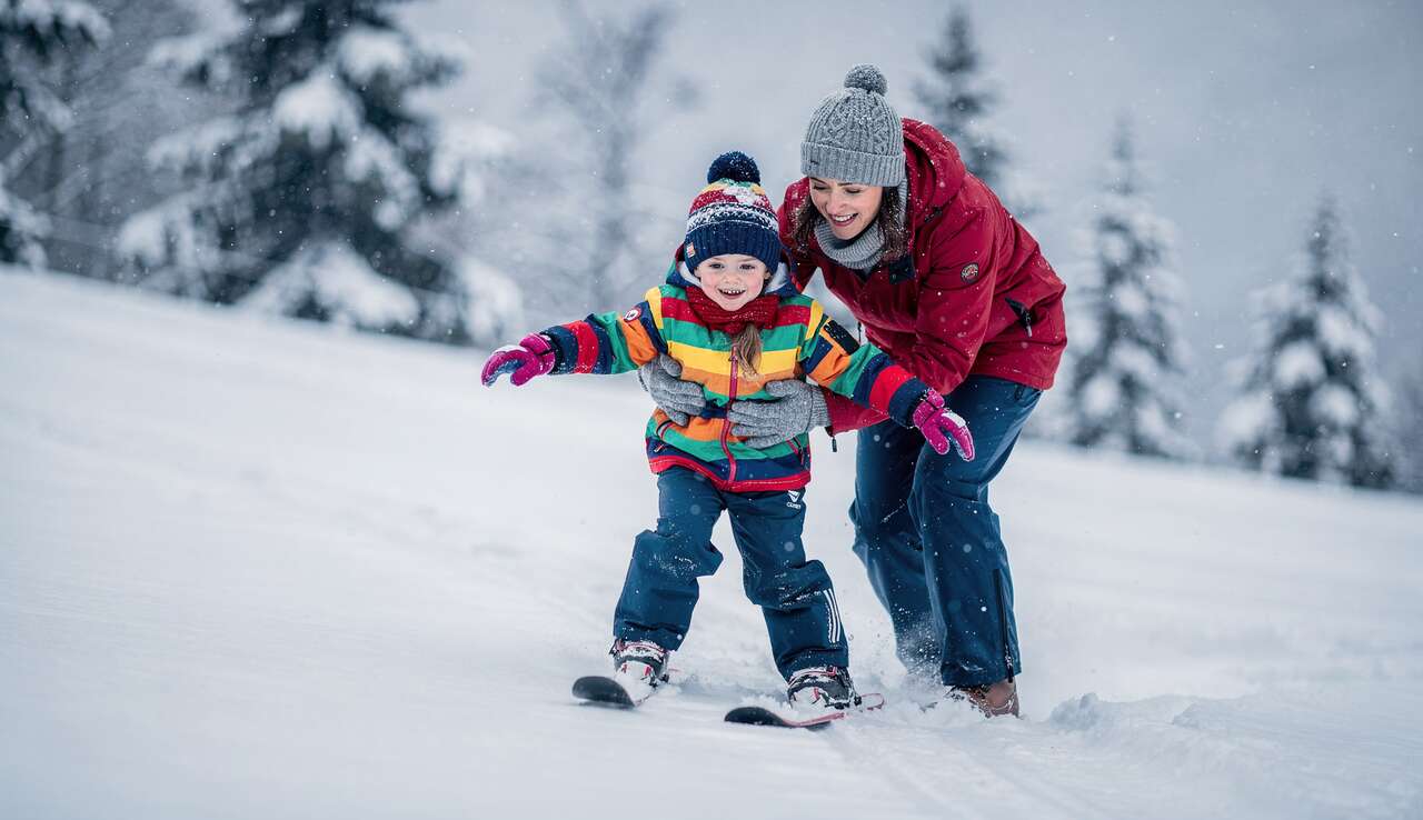 Techniques pour rassurer un enfant avant ses premiers pas sur la neige
