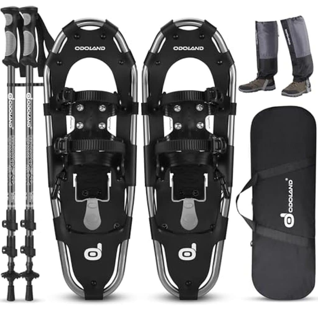 Test des raquettes à neige Odoland 4 en 1 pour randonneurs