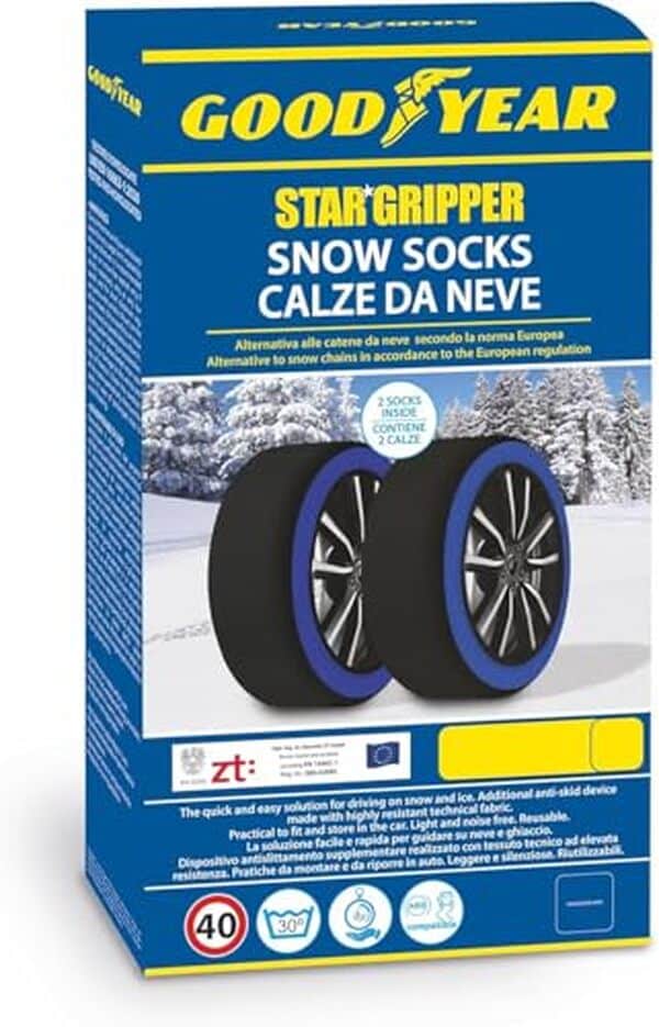 Découvrez notre test des chaussettes neige GoodYear Star Gripper taille L : performance et confort sur routes enneigées assurés