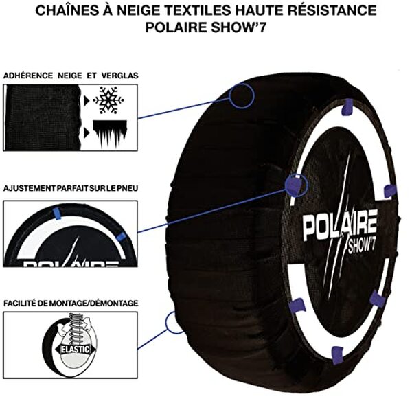 Découvrez les chaînes textiles légères, innovantes et silencieuses pour 4x4 et utilitaires : améliorez vos performances sur route enneigée avec la technologie avancée du Test Polaire SHOW 7