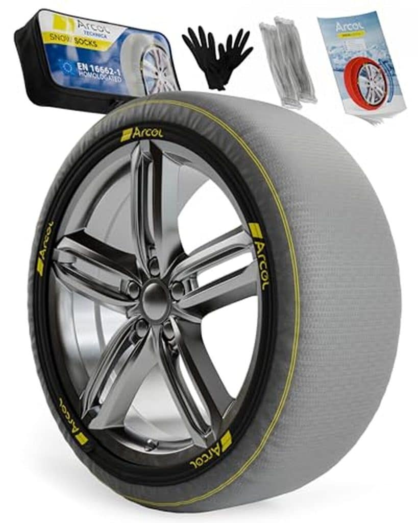 Test des chaussettes neige Arcol Technica XL : installation facile et conduite silencieuse