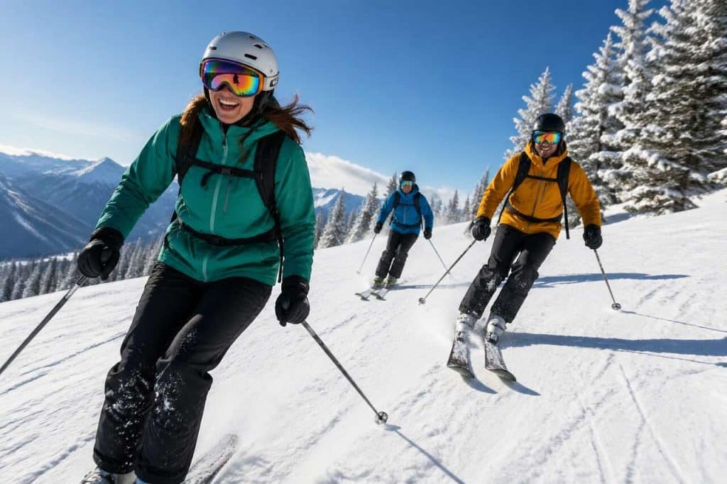Les avantages du ski en groupe