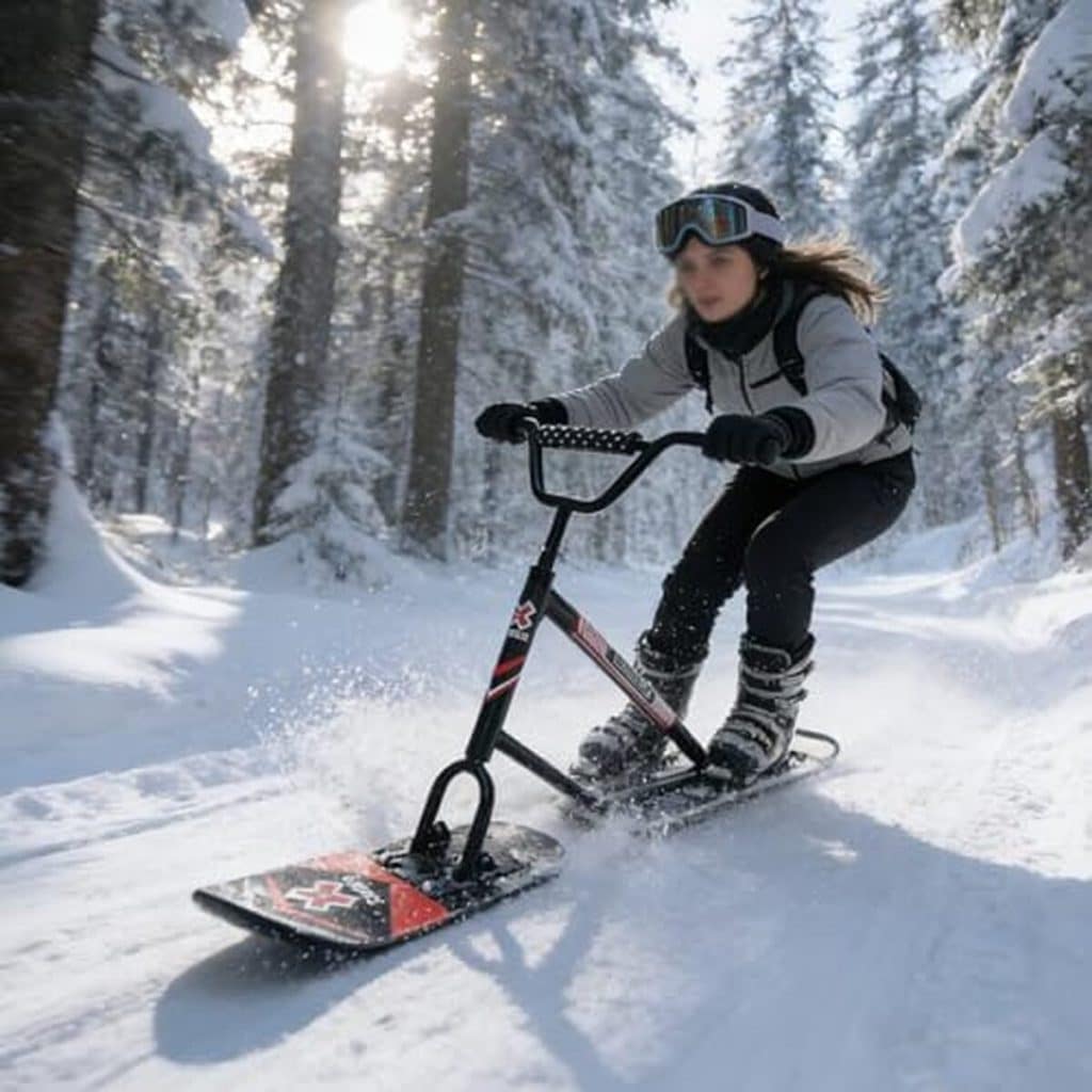 Test : scooter des neiges ZyKnaurral, légèreté et maniabilité