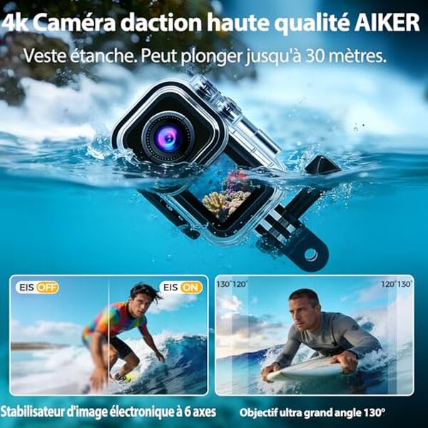Découvrez notre test complet de la caméra AIKER 4k, idéale pour les amateurs de sensations fortes. Profitez d'une qualité d'image impressionnante et d'une étanchéité jusqu'à 30 m. Parfaite pour capturer vos aventures aquatiques !