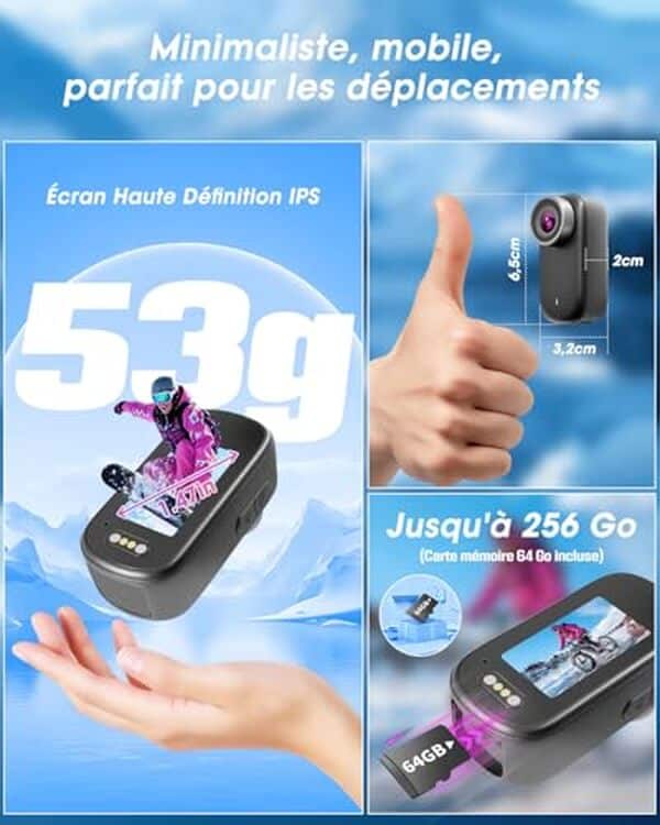 Découvrez la caméra sport NNYYMH Mini Camera 4K : performance, étanchéité et autonomie au rendez-vous. Parfaite pour vos aventures extrêmes !