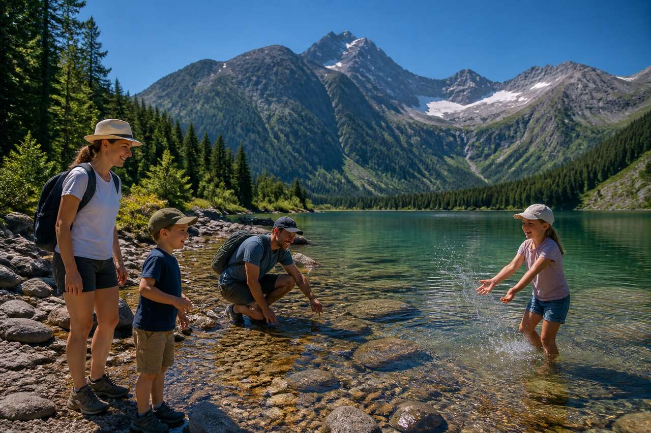 Journ&eacute;e d&eacute;tente au bord des lacs et rivi&egrave;res alpins