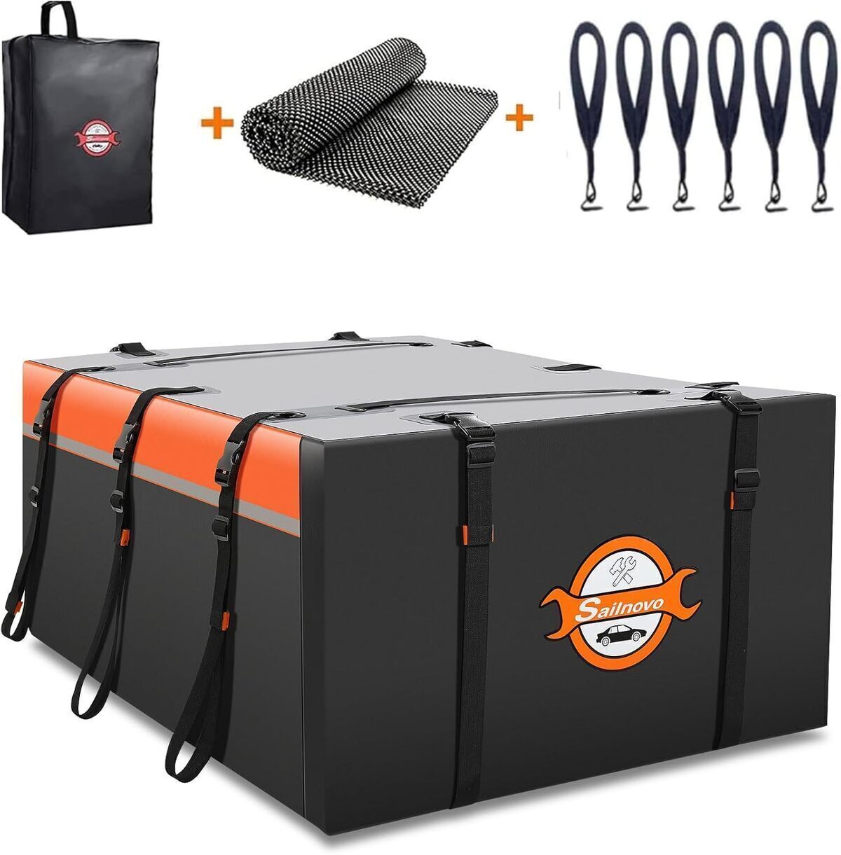 Test du coffre de toit pliable Sailnovo 21 pieds cubes orange