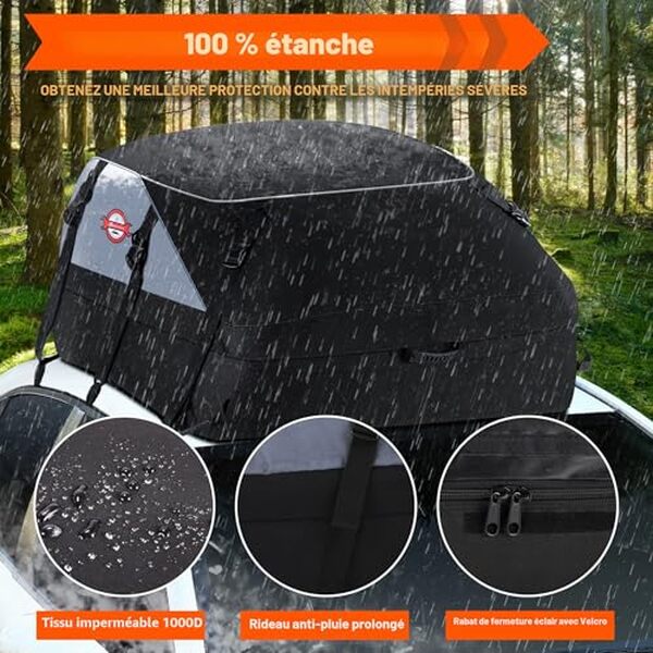 Découvrez notre test détaillé du sac de toit Sailnovo 580 L. Rangement pratique, installation facile et résistant : tous les avantages et caractéristiques du meilleur sac de toit voiture.
