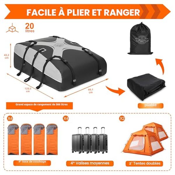 Découvrez notre test détaillé du sac de toit Sailnovo 580L étanche : capacité, installation, avantages et avis pour bien choisir votre coffre de toit.