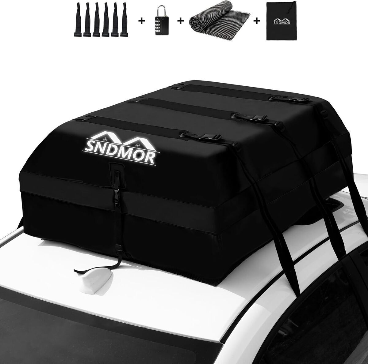 Test du sac de toit étanche SNDMOR 595L : performance et capacité