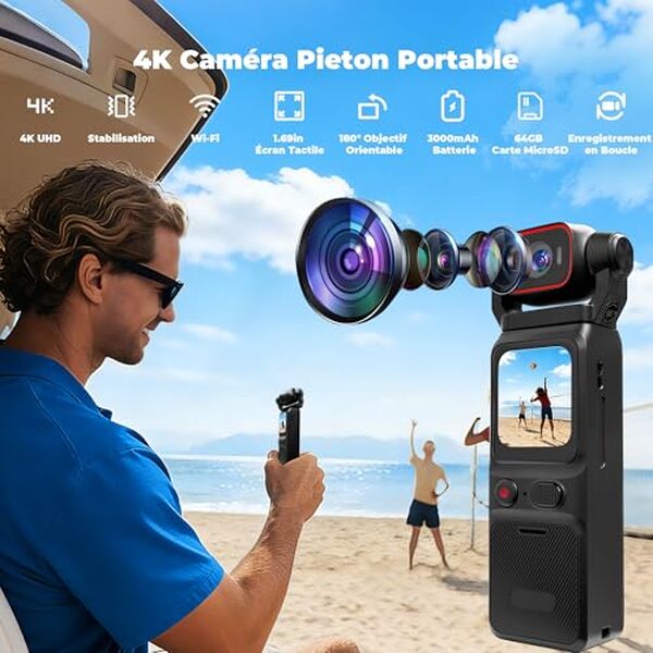 Découvrez notre test complet de la NinjaCam 4K : caméra portable et stable idéale pour vos vlogs et vidéos de sport. Performances, stabilisation et prix. 