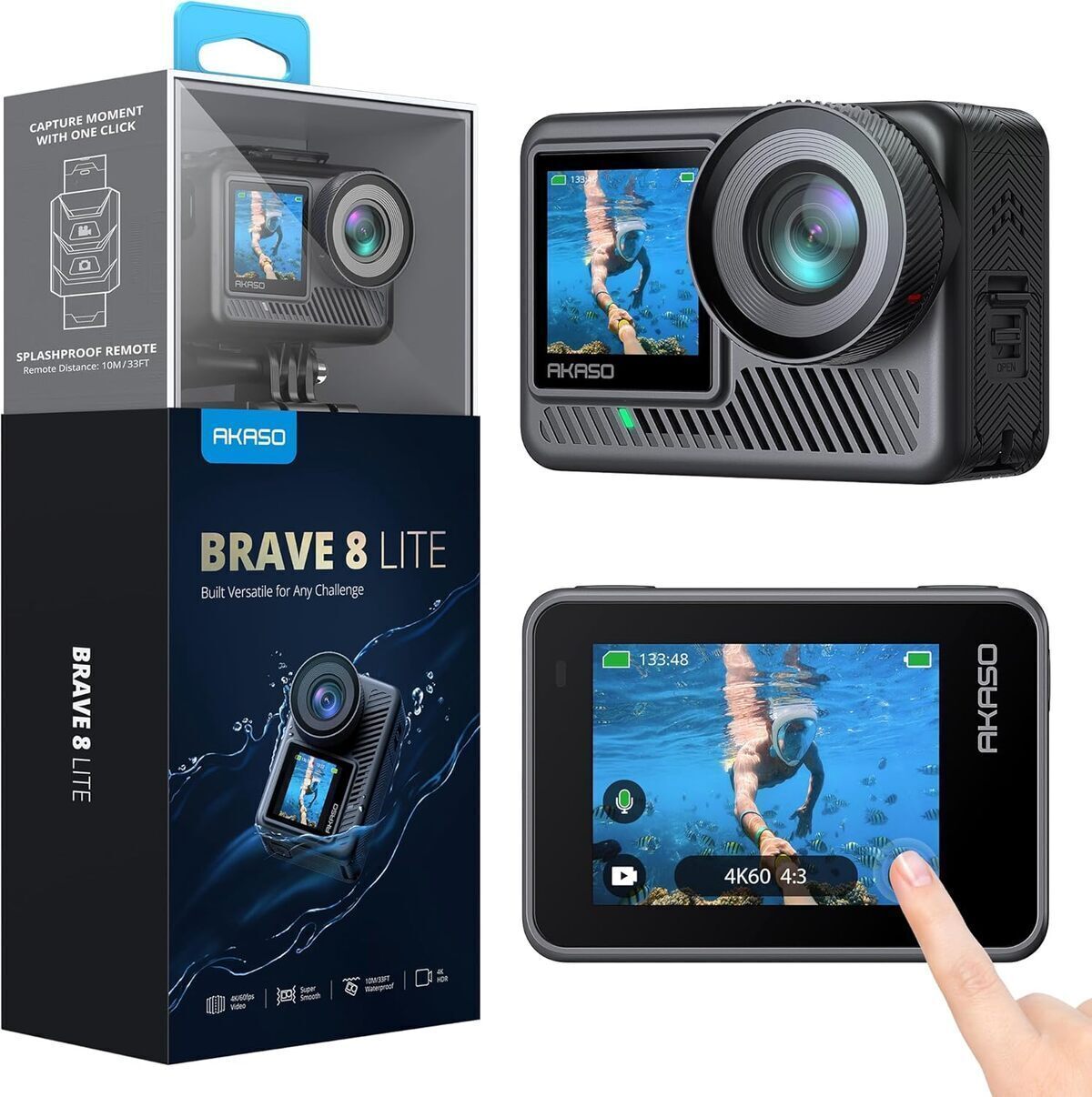 Test : caméra sport akaso brave 8 lite 4k et étanche