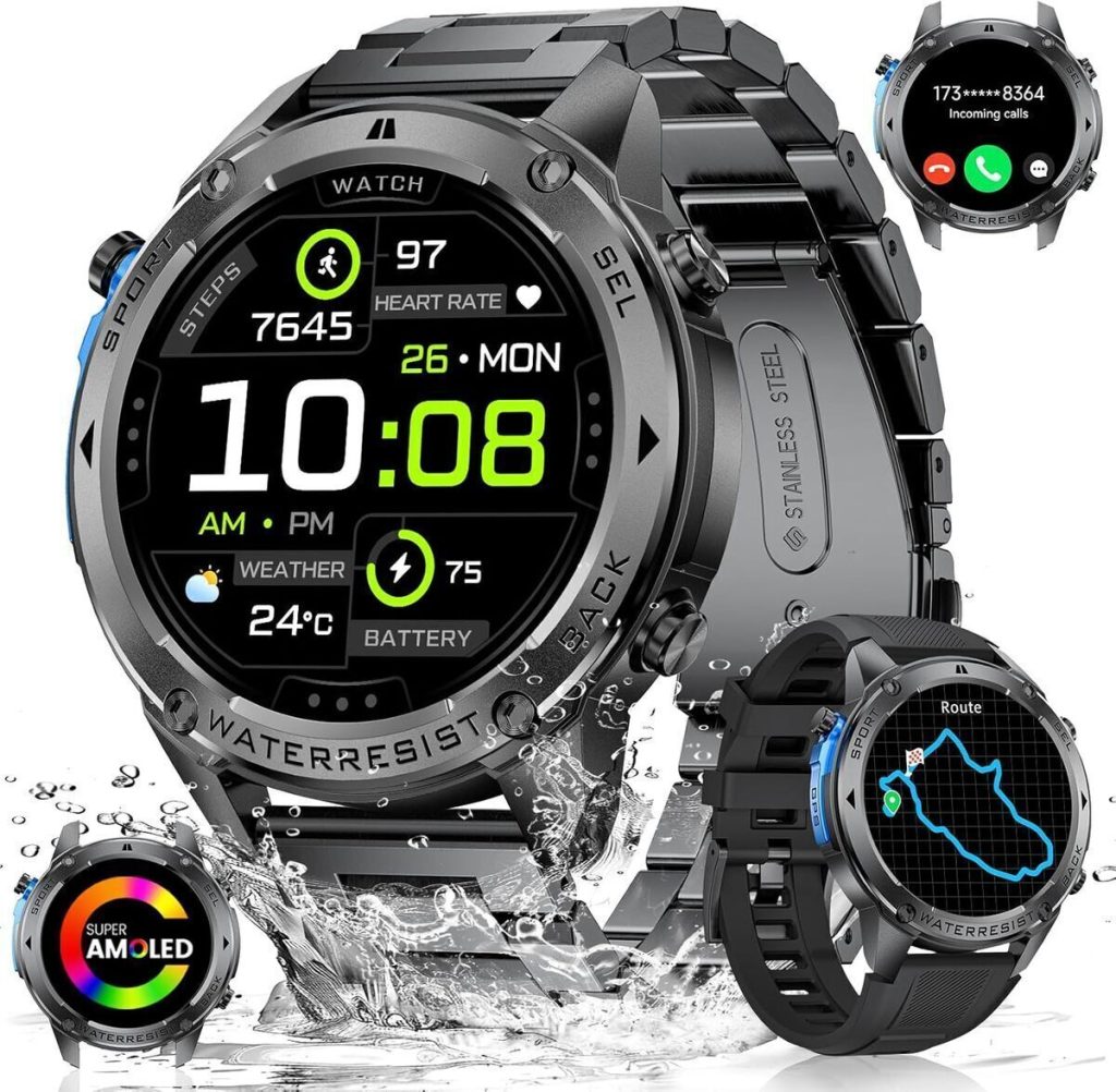 Test : lige gps, montre connectée homme avec boussole et étanchéité ip68