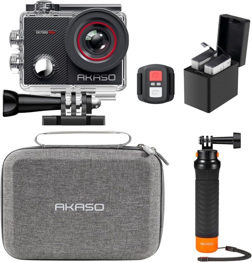Test de la caméra sport Akaso EK7000 Pro : performance 4k et kit pratique
